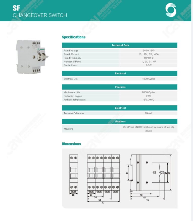 Ac 2 Way Module AC 2-Way 4-Pole Changeover switch! – SuRCLe Solar Components